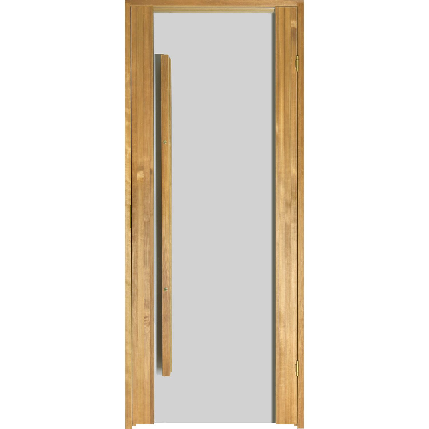 Saunan ovi Prosauna Sarastus, kirkas lasi, 9x19, lämpökäsitelty haapa