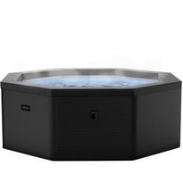 Ulkoporeallas Wave Spa Como, 6 hlöä, 90 suutinta, WiFi, kahdeksankulmainen, koottava, musta