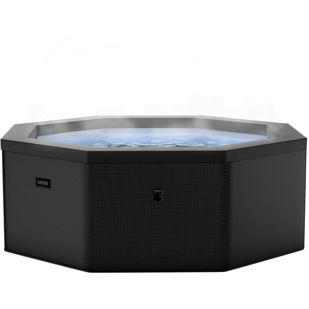 Ulkoporeallas Wave Spa Como, 6 hlöä, 90 suutinta, Wifi, kahdeksankulmainen, koottava, musta