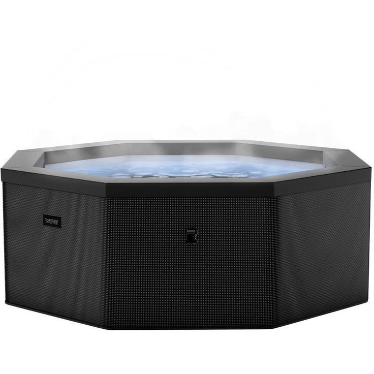 Ulkoporeallas Wave Spa Como, 6 hlöä, 90 suutinta, Wifi, kahdeksankulmainen, koottava, musta