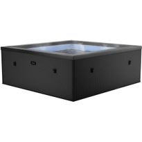 Ulkoporeallas Wave Spa Garda, 6 hlöä, 90 suutinta, WiFi, neliö, koottava, musta