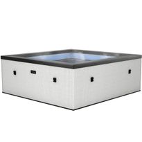 Ulkoporeallas Wave Spa Garda, 6 hlöä, 90 suutinta, WiFi, neliö, koottava, valkoinen