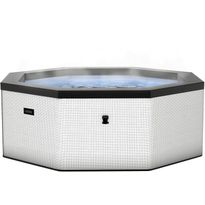 Ulkoporeallas Wave Spa Como, 6 hlöä, 90 suutinta, WiFi, kahdeksankulmainen, koottava, valkoinen