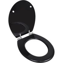 WC-istuimen kansi soft-close MDF yksinkertainen muotoilu musta