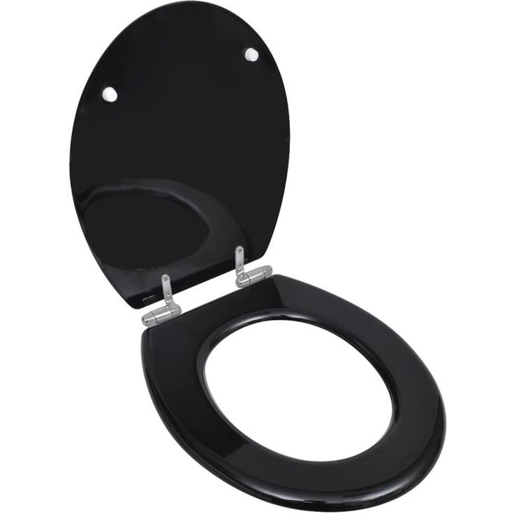 WC istuin soft close MDF yksinkertainen muotoilu musta