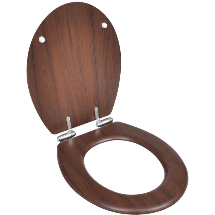 WC istuin soft close MDF yksinkertainen muotoilu ruskea