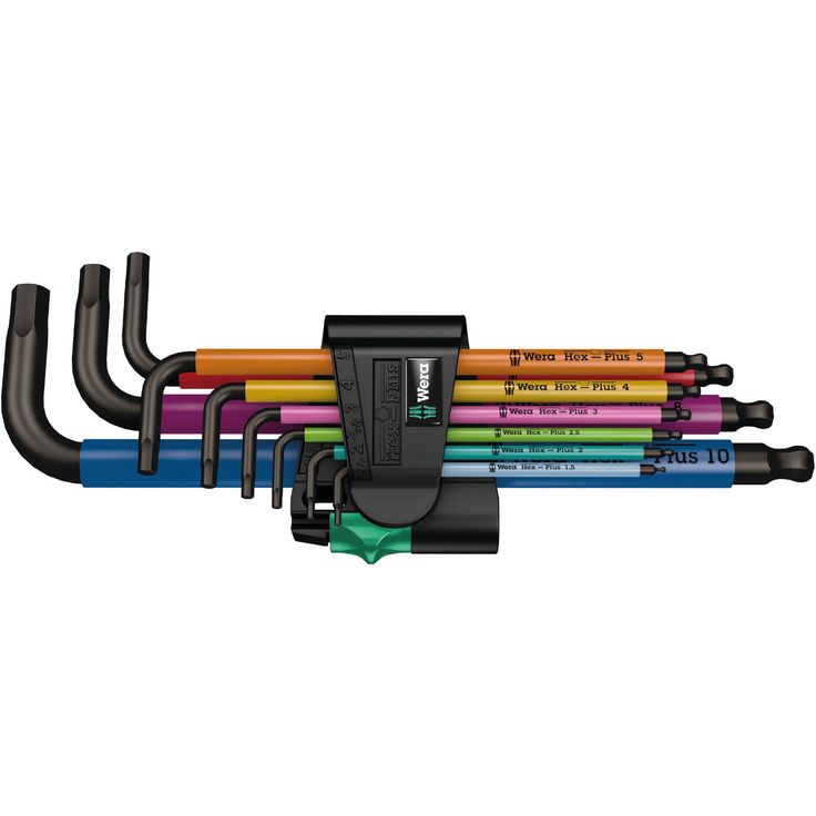 Kuusiokoloavainsarja Wera 950/9 Hex-Plus, 1, 5–10mm, 9 kpl
