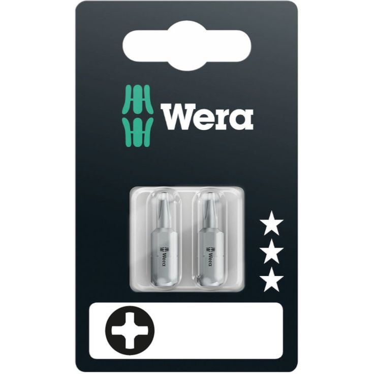 Kärkisarja kipsilevyruuveille Wera 851/1 RZ, PH 2x25mm, 2 kpl