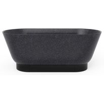 Kylpyamme Woodio Flow Char, 1600x700mm, musta