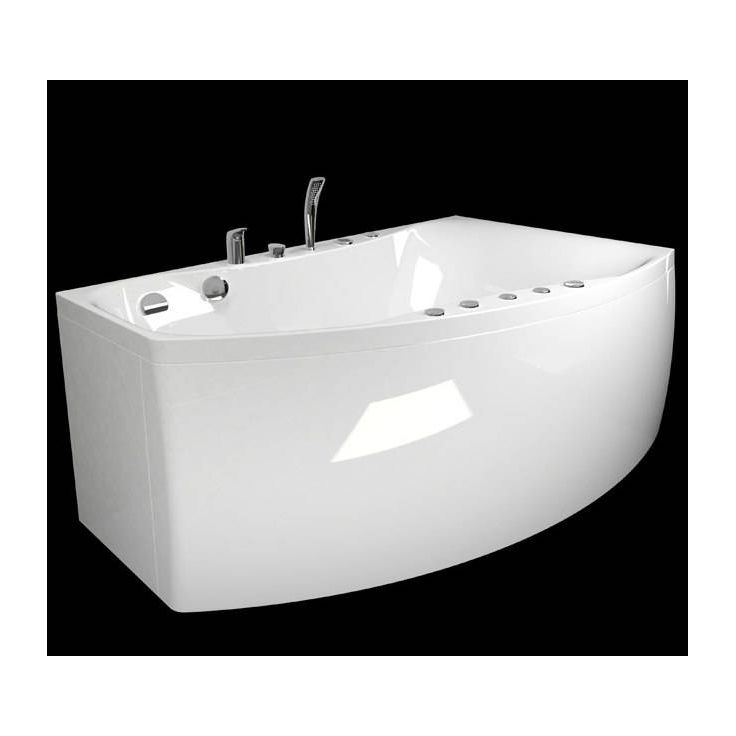 Poreamme Westerbergs Ocean 160L Comfort 2.0, akryyli, valkoinen, vasen