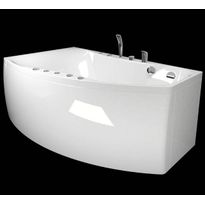 Kylpyamme Westerbergs Ocean 160R 2.0, akryyli, valkoinen, oikea