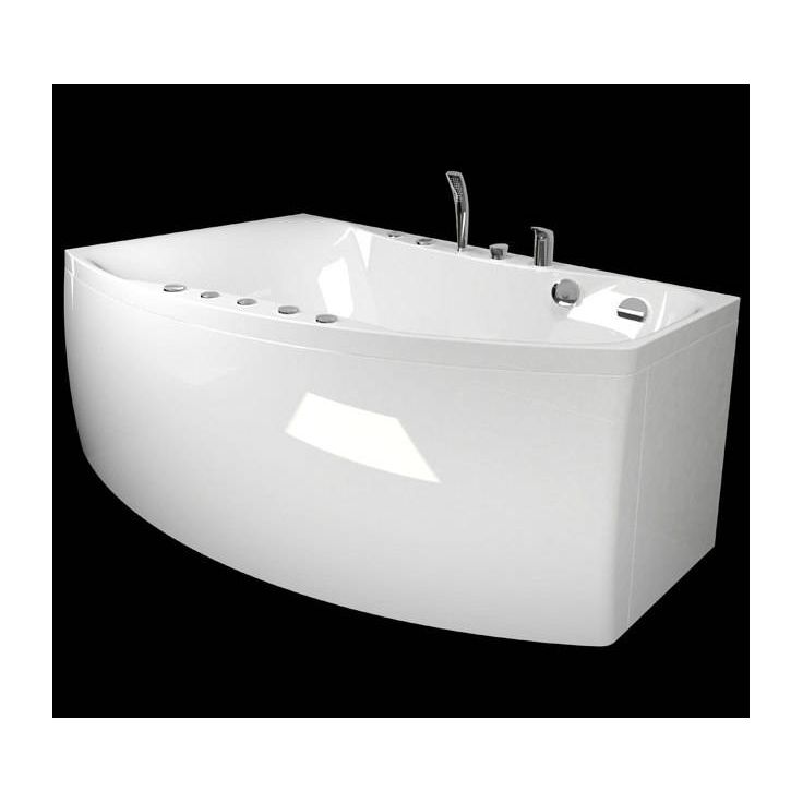 Kylpyamme Westerbergs Ocean 160R 2.0, akryyli, valkoinen, oikea