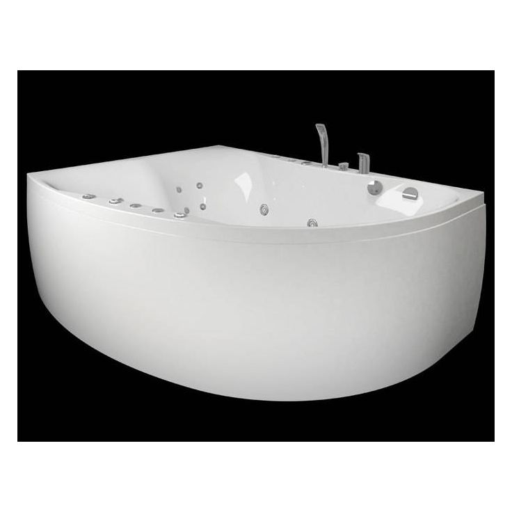 Kylpyamme Westerbergs Ocean 170R Duo 2.0, akryyli, valkoinen, oikea