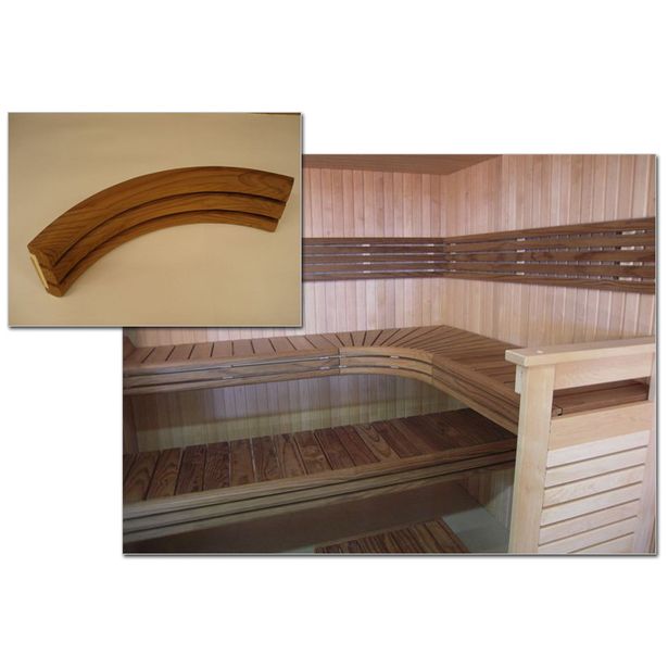 Etulaudan kulmakaari, pyöristetty, 150x500mm, radiatamänty