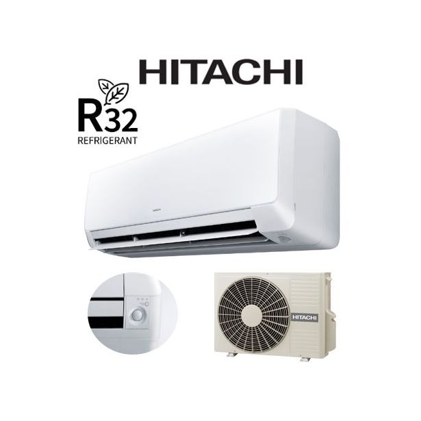Ilmalämpöpumppu Hitachi Shirokuma Nordic, sisäyksikkö RAK25RXE, ulkoyksikkö RAC25WXEN