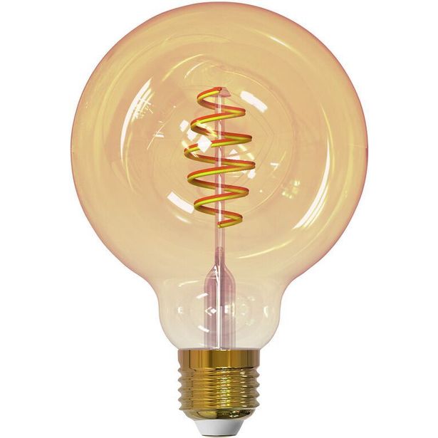 Sisustuslamppu Airam SmartHome GLOBE 95, 4.9W, E27, 350lm, 1800-3000K, amber