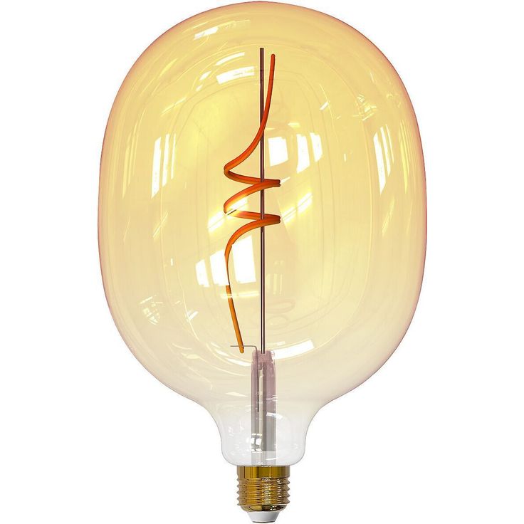 Filamenttilamppu Airam SmartHome SPIRAL FILAMENT, 4.9W, E27, 380lm, 1800-3000K, amber