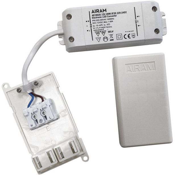 Muuntaja TASAJÄNNITELÄHDE 12V 20W IP20