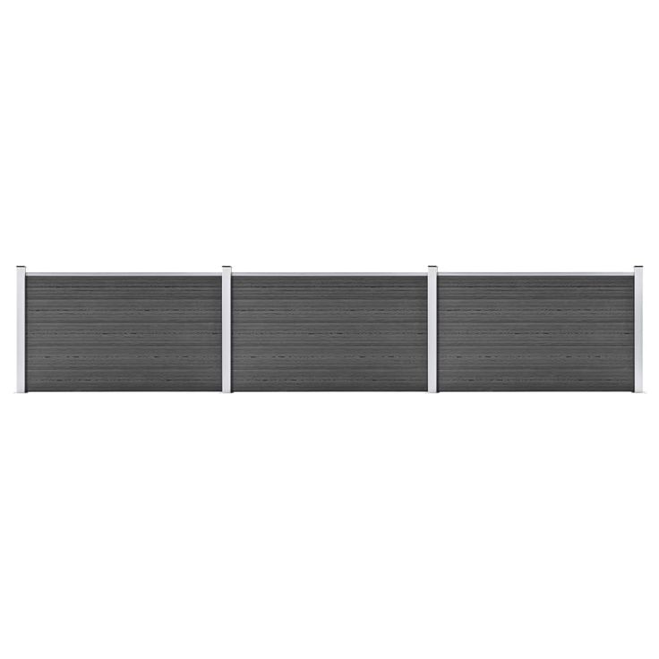 Aitapaneelisarja WPC 526x105 cm musta