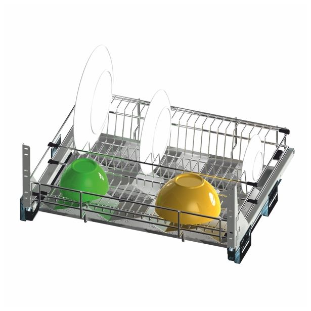 Alakaapin astiavaunu Grip Multi drawer kromi eri kokoja