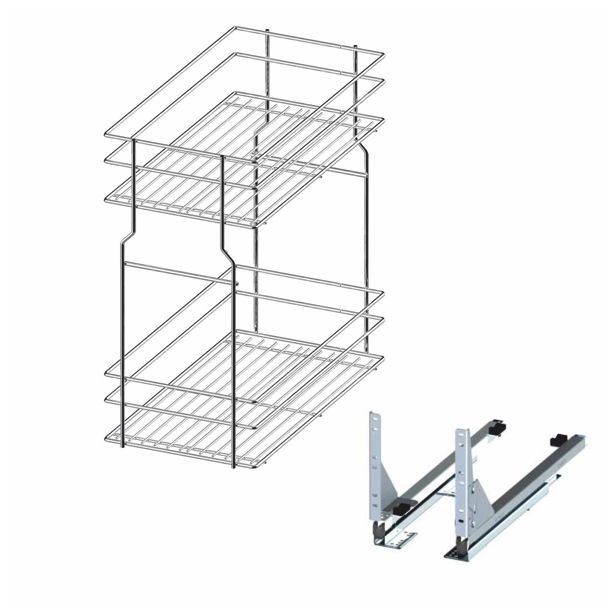 Alakaapin patavaunu Grip Multi 2-tasoa kromi eri kokoja