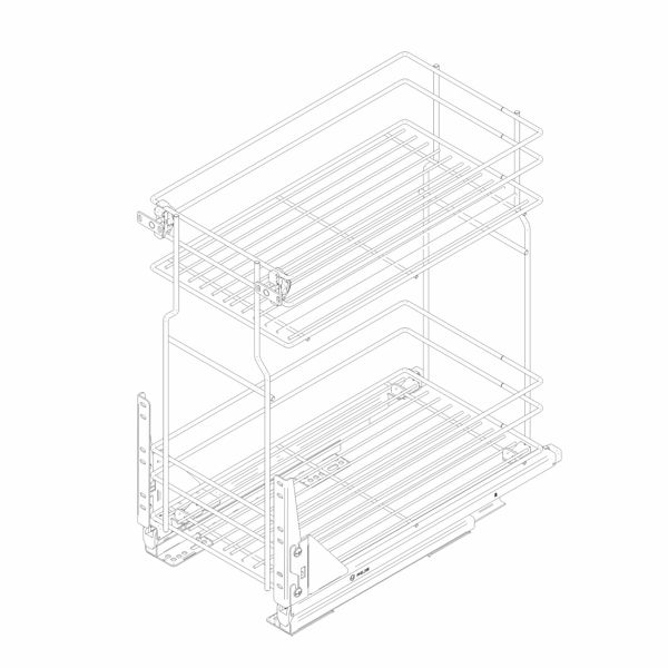 Alakaapin patavaunu Grip Multi, M40, 2-tasoa, kromi