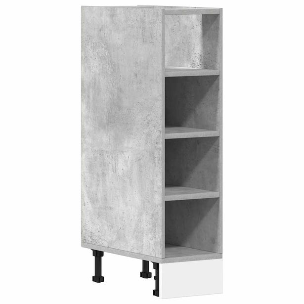 Alakaappi Betonin Harmaa 20x44,5x81,5 cm Suunniteltu puu (54187)