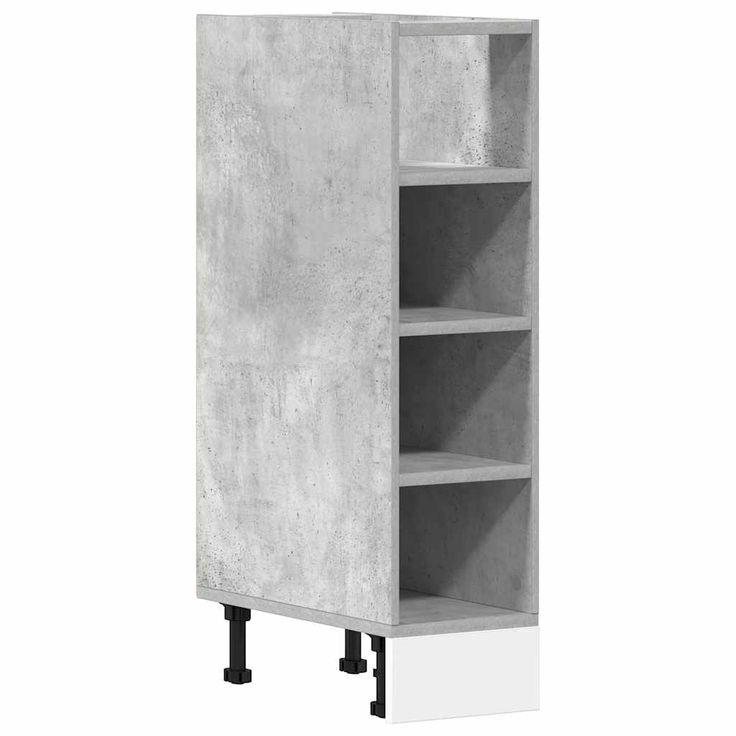 Alakaappi Betonin Harmaa 20x44,5x81,5 cm Suunniteltu puu (54187)