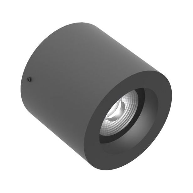LED-alasvalo Illuxtron Cylinder, Ø100mm, HV-FD, 800lm, 3000K, 40°, musta