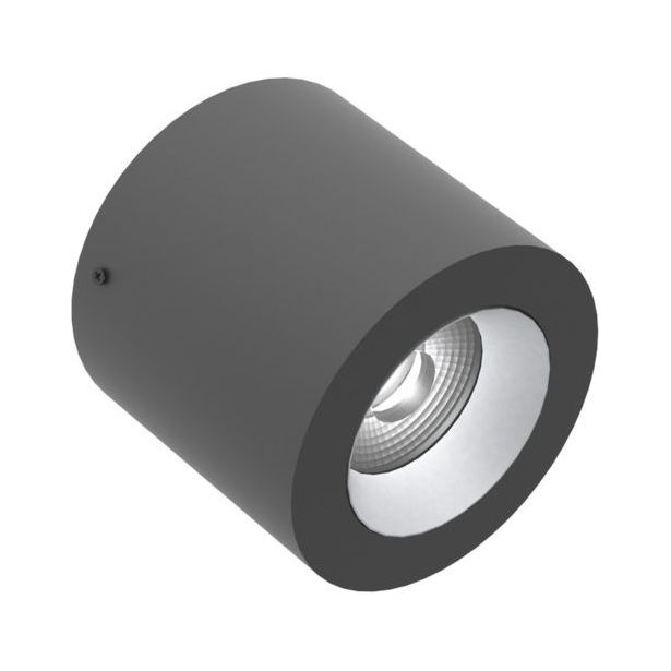 LED-alasvalo Illuxtron Vector, Ø100mm, HV-FD, 800lm, 3000K, 40°, musta/hopea