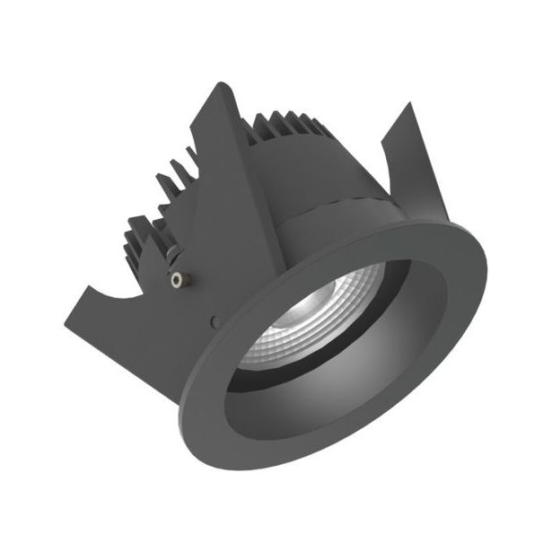Alasvalo Illuxtron Fluxe, Ø75mm, HV-FD, 800lm, 3000K, 40°, musta