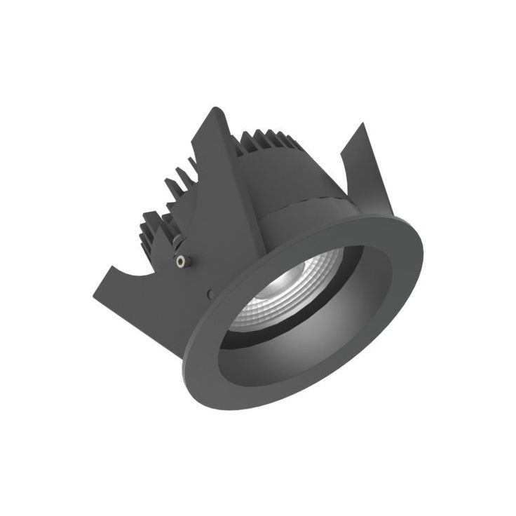 Alasvalo Illuxtron Fluxe, Ø75mm, HV-FD, 800lm, 3000K, 40°, musta