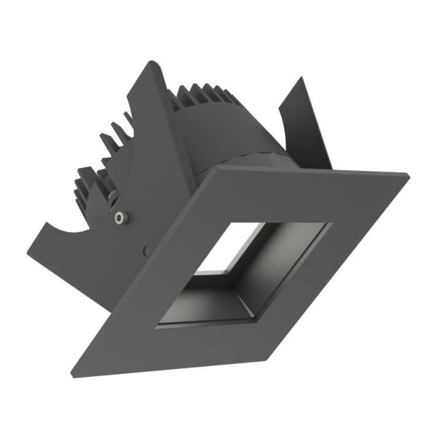 LED-alasvalo Illuxtron Fabio, Ø75mm, HV-FD, 800lm, 3000K, 80°, musta