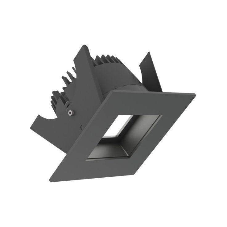 LED-alasvalo Illuxtron Fabio, Ø75mm, HV-FD, 800lm, 3000K, 80°, musta