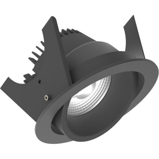 Alasvalo Illuxtron Strada, Ø90mm, HV-FD, 800lm, 4000K, 40°, musta/musta