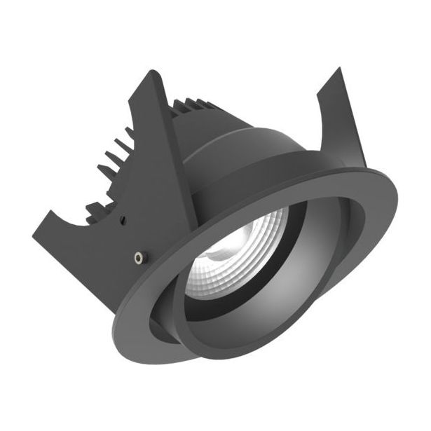 Alasvalo Illuxtron Fluxe, Ø90mm, HV-FD, adj, 800lm, 3000K, 40°, musta
