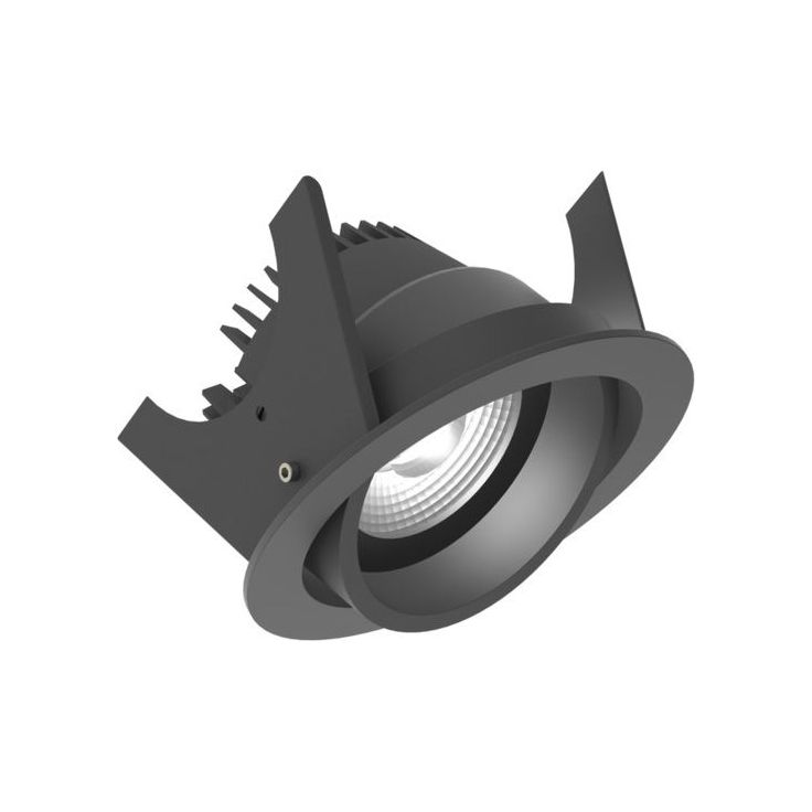 Alasvalo Illuxtron Fluxe, Ø90mm, HV-FD, adj, 800lm, 3000K, 40°, musta