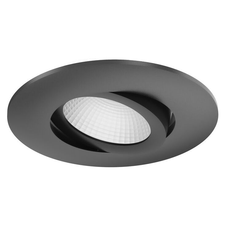 Alasvalo Airam Compact Multi, himmennettävä, IP54, 7W, 927/933/940, DIM, musta