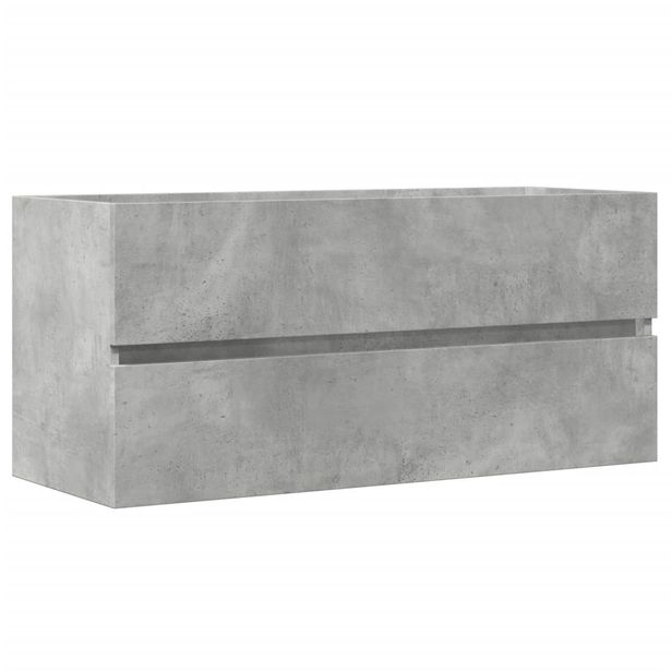 Allaskaappi betoninharmaa 100x38,5x45 cm lastulevy (56251)