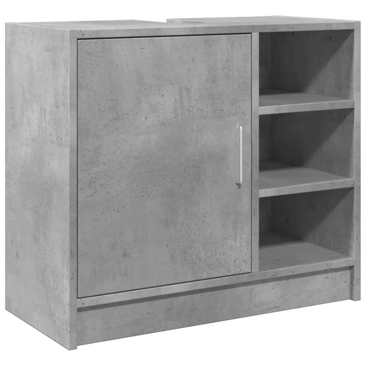 Allaskaappi betoninharmaa 63x29x55 cm tekninen puu (48132)