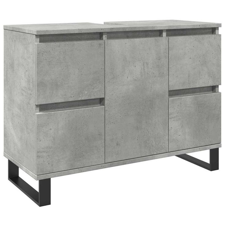 Allaskaappi betoninharmaa 80x33x60 cm (57237)