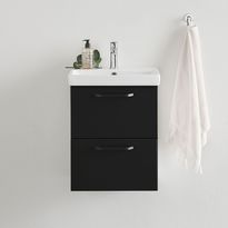 Allaskaappi ja pesuallas Bathlife Yster, musta allaskaappi, eri vaihtoehtoja