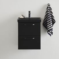 Allaskaappi ja pesuallas Bathlife Yster, 420x320x550mm, musta, Verkkokaupan poistotuote