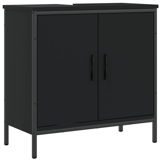 Allaskaappi musta 60x30x60 cm tekninen puu (42446)