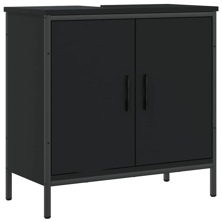 Allaskaappi musta 60x30x60 cm tekninen puu (42446)