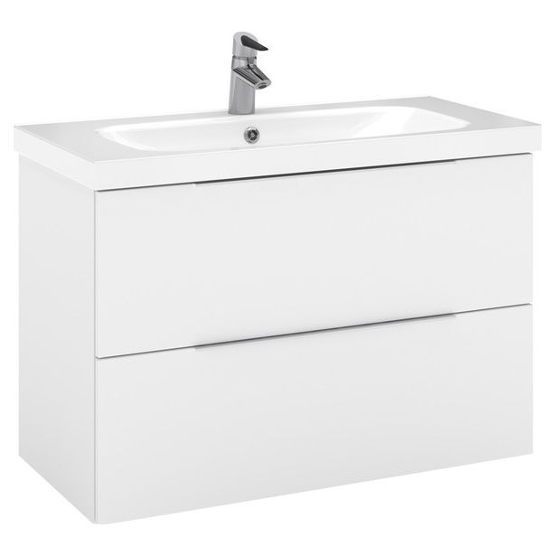 Allaskaappi pesualtaalla Temal Stella, 92.5x45cm, 2 ltk, valkoinen