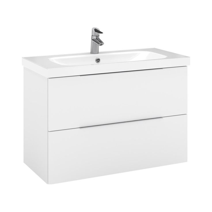 Allaskaappi pesualtaalla Temal Stella, 92.5x45cm, 2 ltk, valkoinen