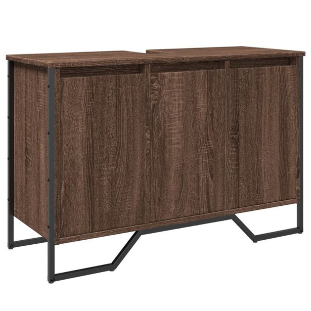 Allaskaappi ruskea 91x35x60 cm tekninen puu (48663)