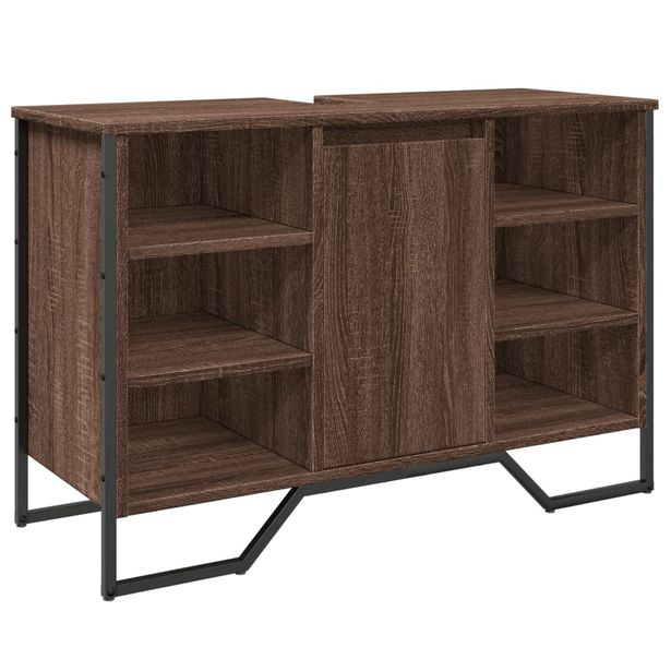 Allaskaappi ruskea 91x35x60 cm tekninen puu (48668)