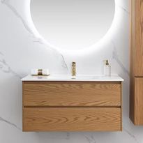 Allaslaatikosto altaalla Bathlife Lättsam, 1000mm, tammi